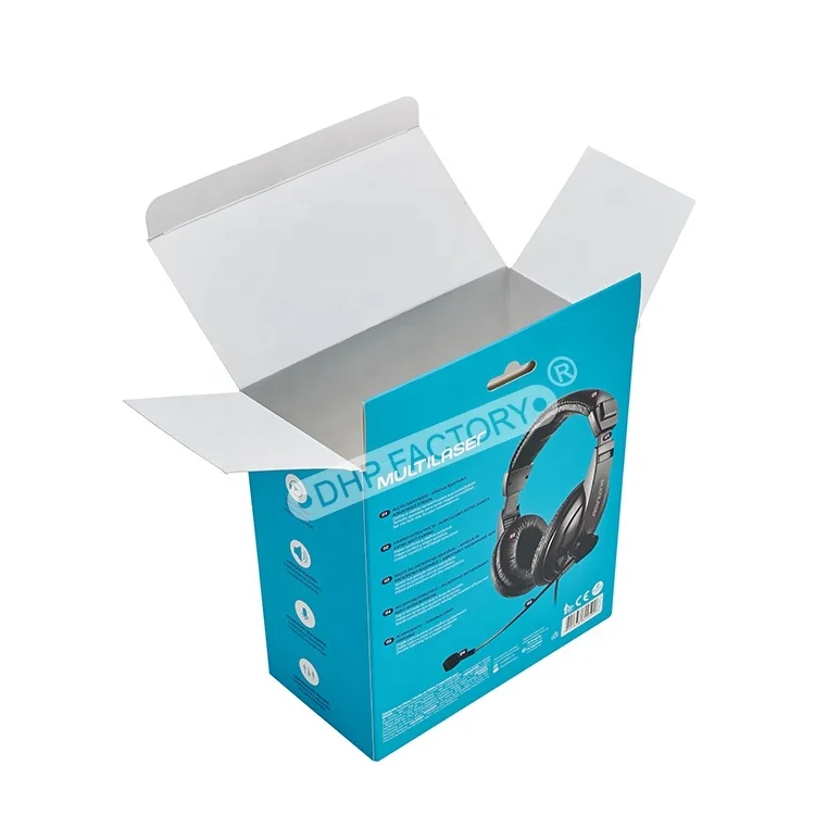 Wholesale Phone Accessories Charger Gift Consumer Electronics Products Art Paper with Hanging Custom USB Cable Packaging Box