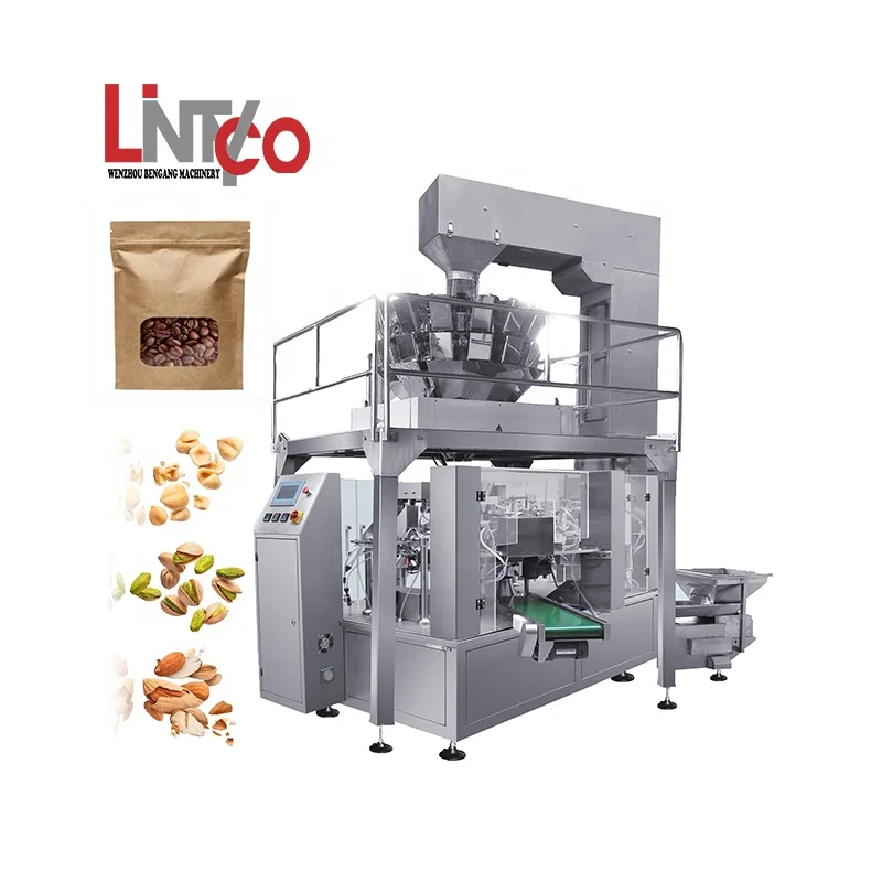 50g 200g 500g 1kg factory price automatic rotary premade bag stand up zipper bag doypack pouch coffee packing bag with zipper