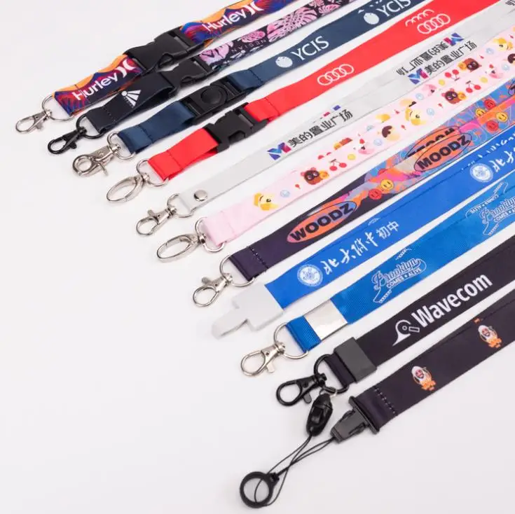 High Quality Heated Transfer Keychain Neck Strap Custom Design Logo Lanyards For Key Chain Lanyard
