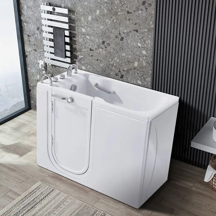 Acrylic Easy Step Accessible Air Jets Hydrotherapy portable bathtub for handicapped