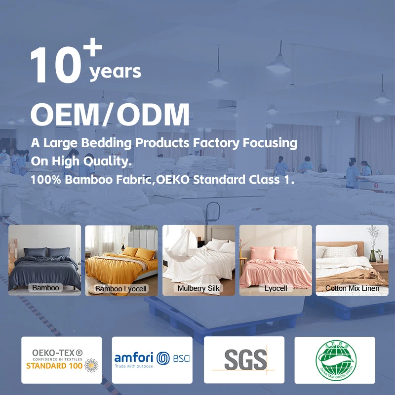 Wholesale 100% Bamboo Lyocell Blue Bedsheet Flat Sheet Set Custom Sheets For Bed Sheet Manufacturer