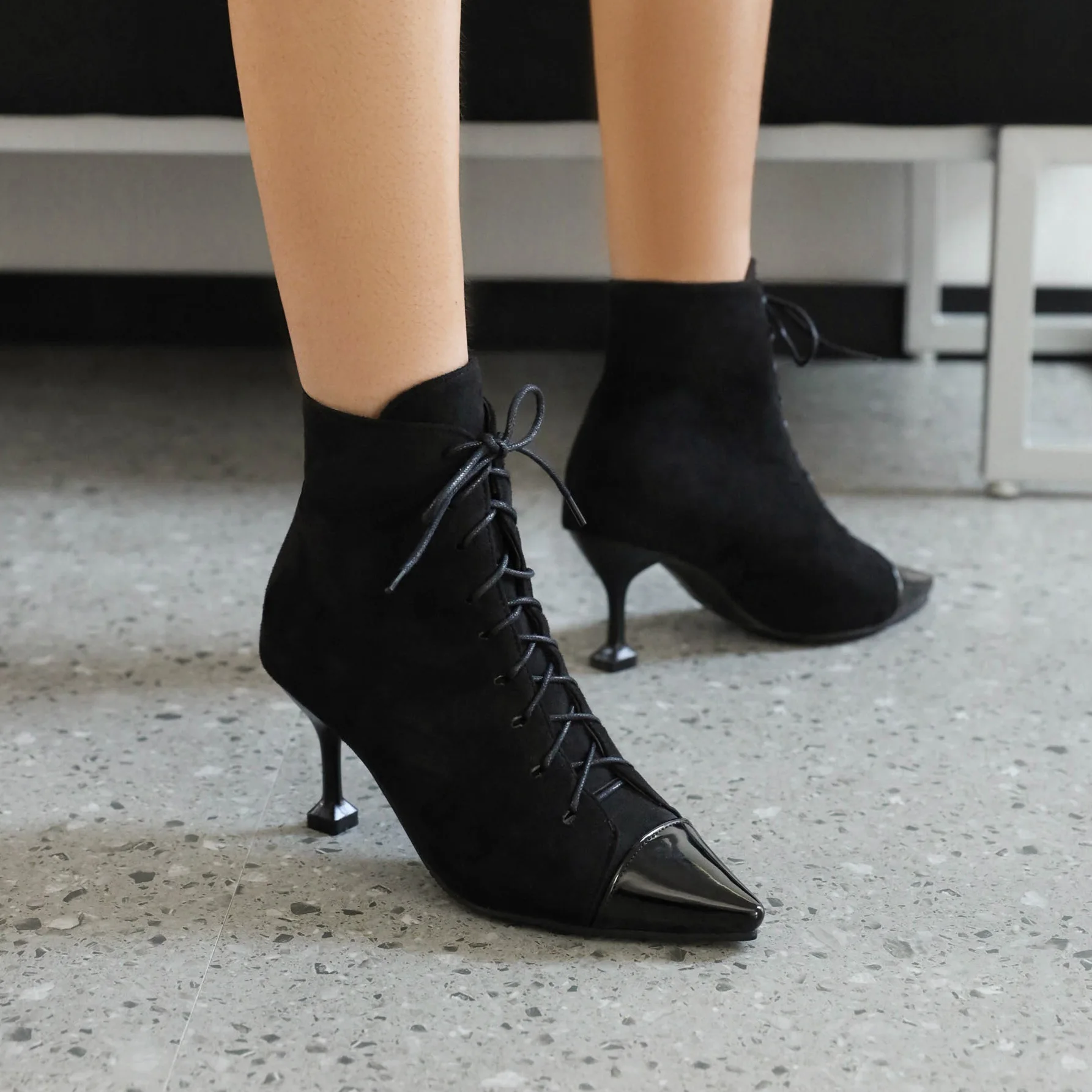 Latest Winter Female Heel Women Slip On Girls Charm Heels Thigh High Boots