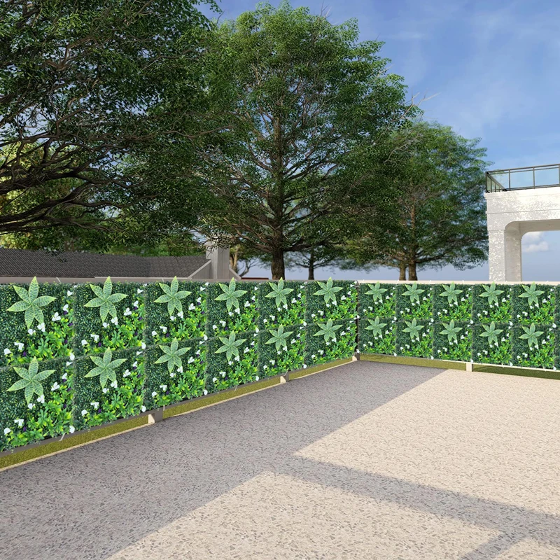 50*50cm Artificial Plant Wall Panels Lawn Plastic Hanging Artificial Grass Wall for Interior Wall Decoration