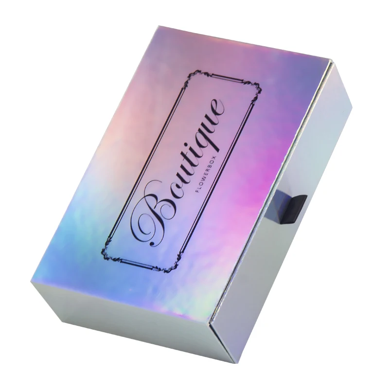 
Luxury Custom Rigid Cardboard Paper Packaging Sliding Boxes with Ribbon Perspex Kids Present Gift Drawer Box 