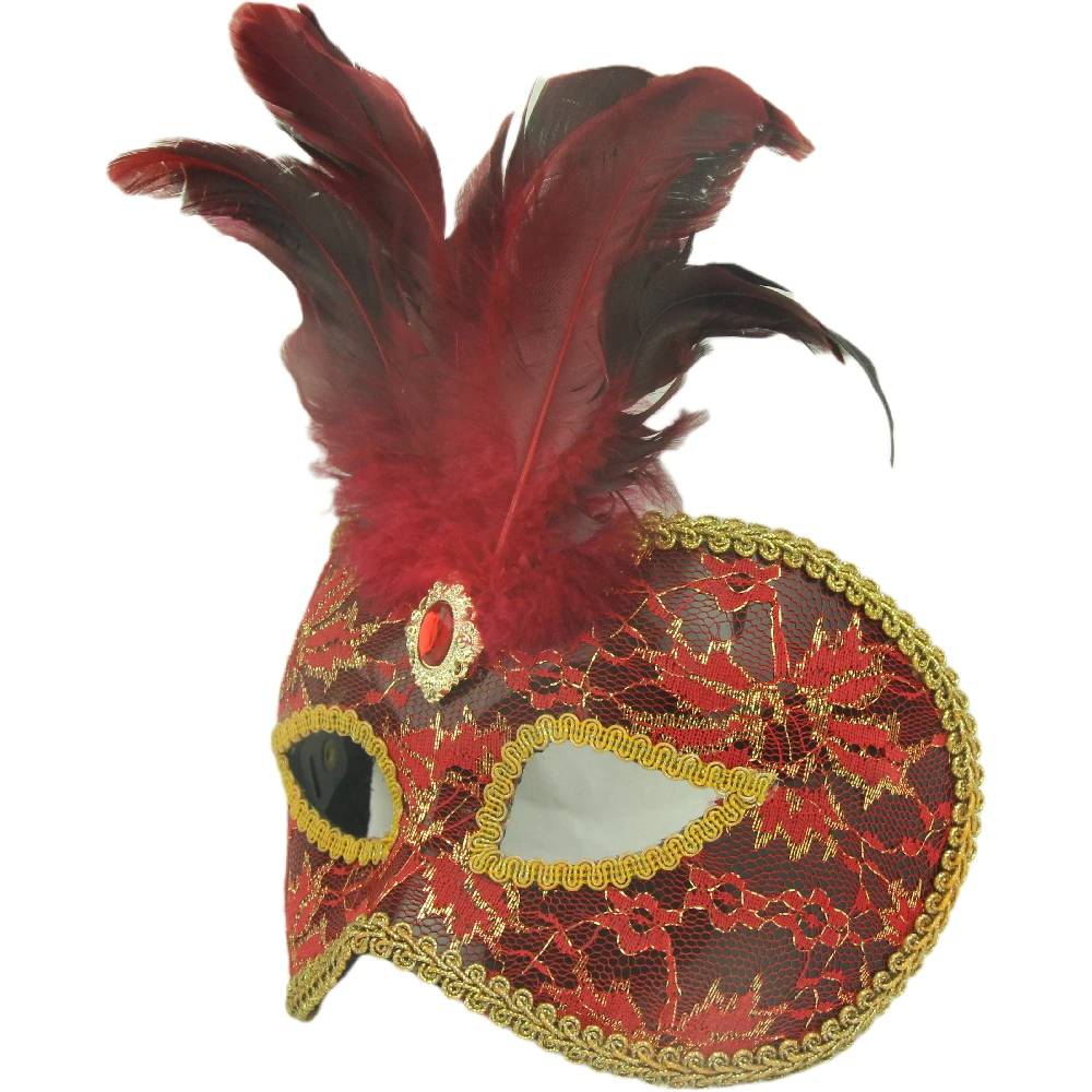 Leather Feather Mask Masquerade Parties Halloween Parties Carnival Masks Dress Costume Lady Gifts Party Masks