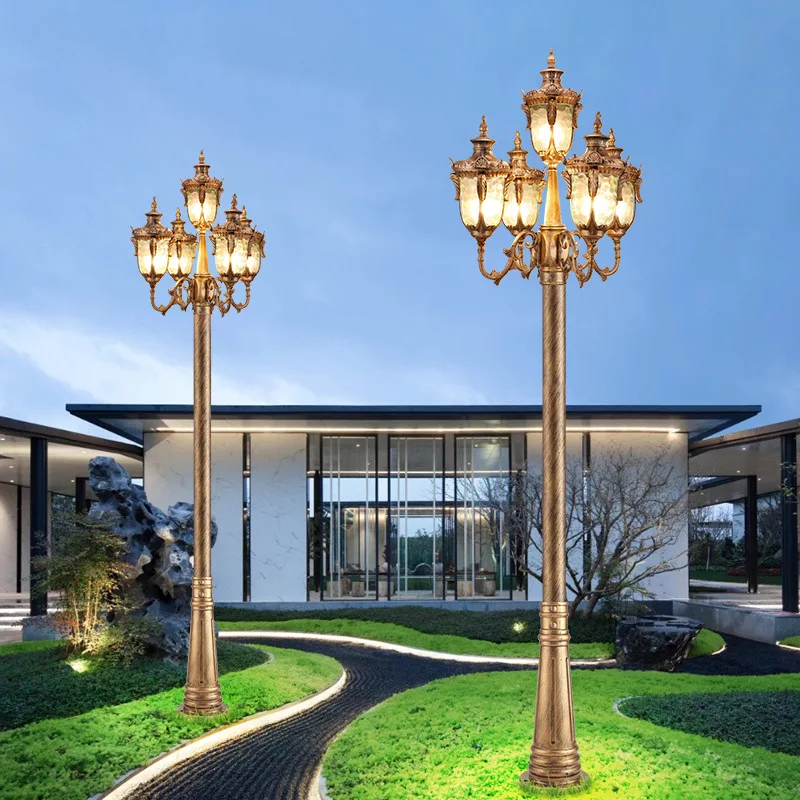 European lawn light 220V garden light community villa lamparas solares outdoor waterproof street lamp retro garden lamp E27