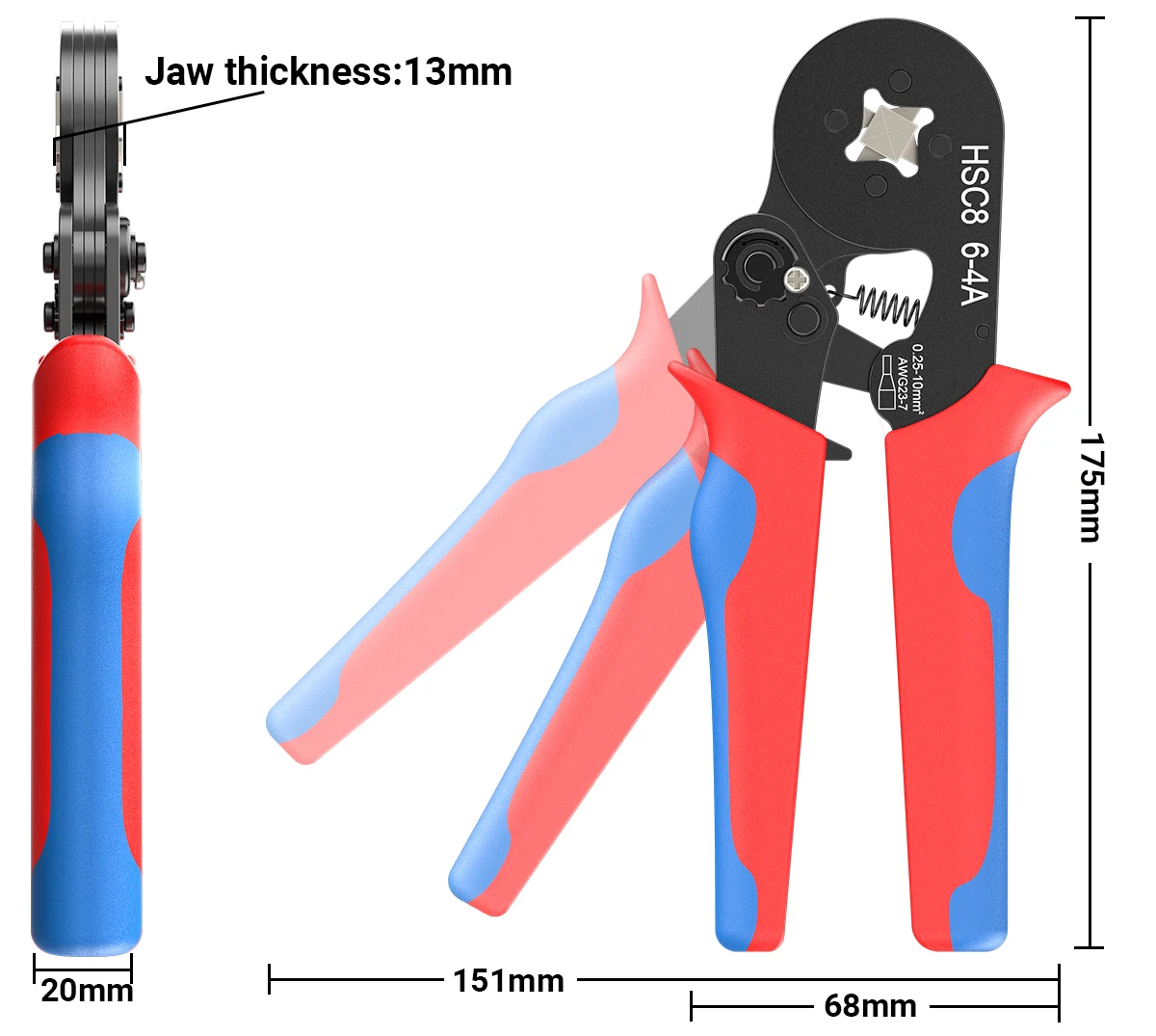 AWG23-7 Wire Crimping Tool Kit Ferrule Crimping Tool Kit Crimper Plier Set with 1200PCS Wire Terminals