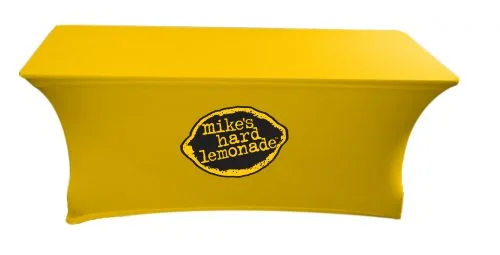 
Promotional Costom 100% Polyester Spandex Stretch Table Cover 6ft Table Cloth 