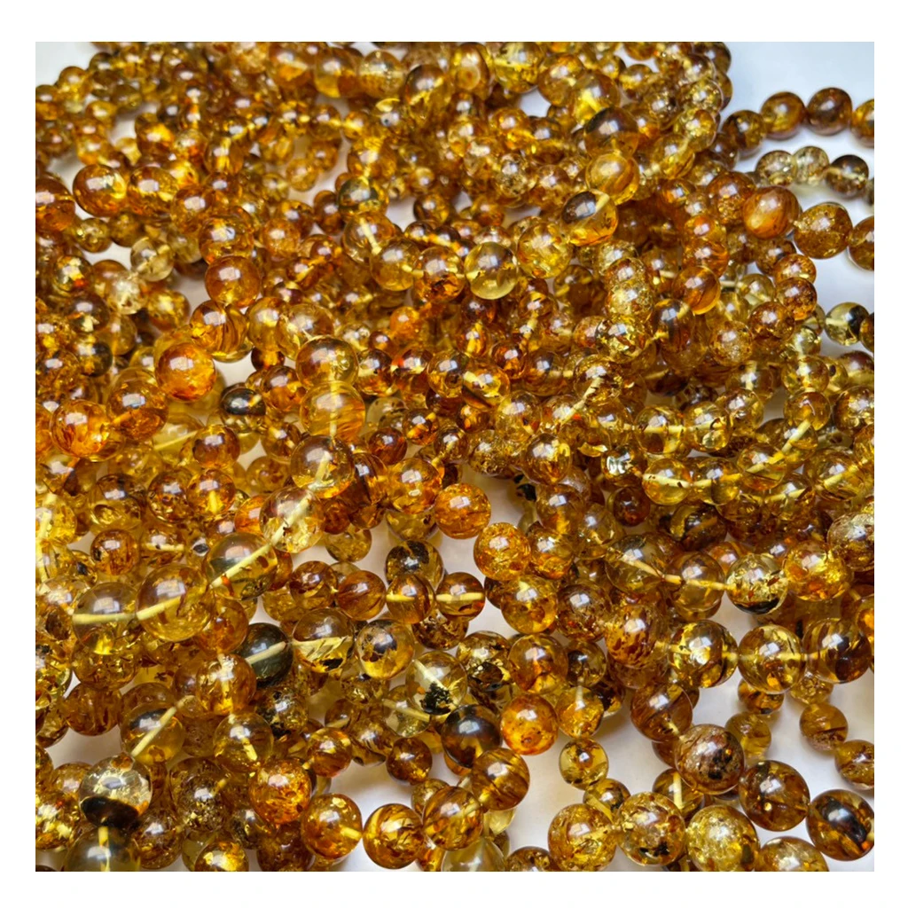 Natural amber Russian Baltic exploding amber exquisite bracelets perfect quality piebald amber