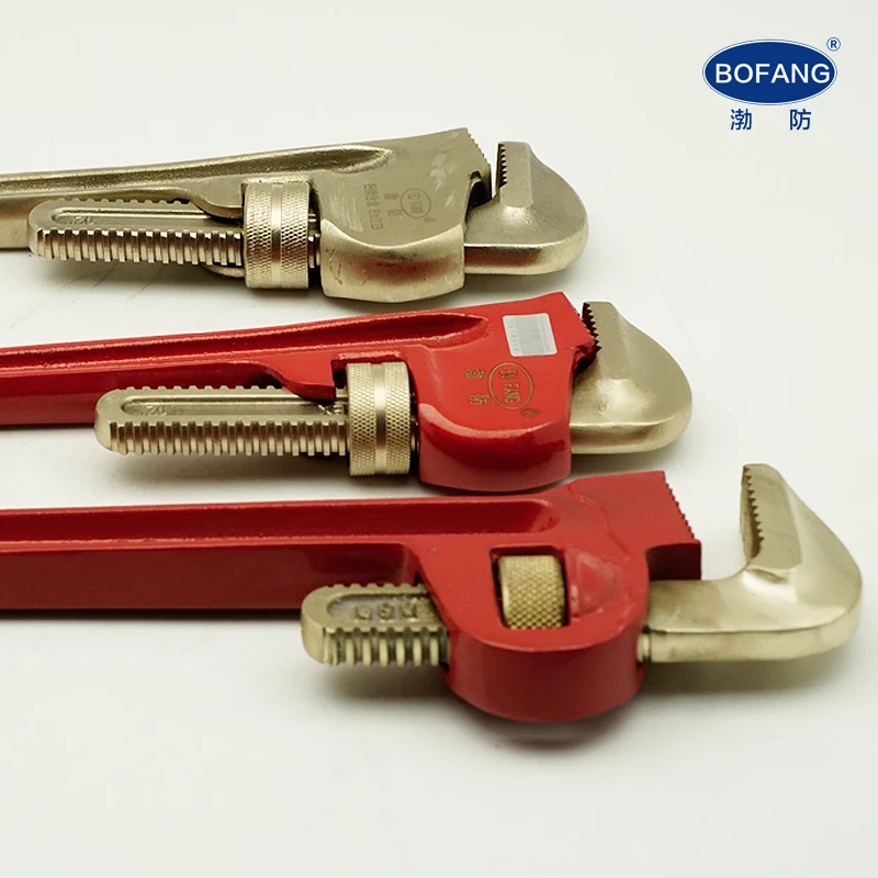 Explosion proof hand tools American pipe Wrench aluminum bronze oil gas station fire protection non sparking tools