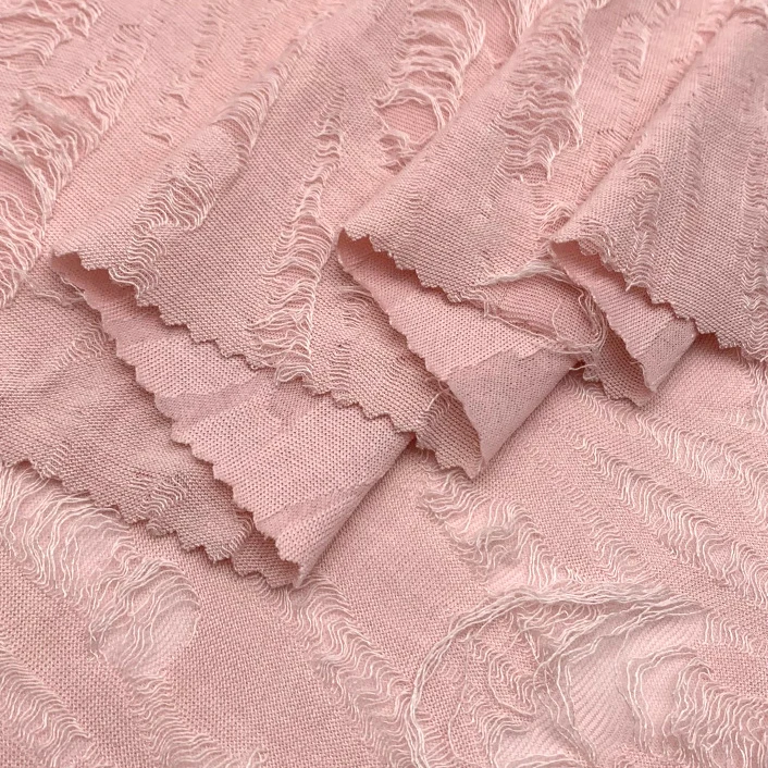 Elastic knitted perforated  fabric hollowed out TR fashion shirt fabric for spring and summer Clothes & Pants