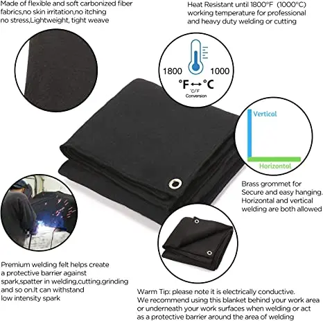 Low MOQ Wholesale Fireproof Blanket for BBQ and electric welding to protect the ground Deck Patio Protect Mat
