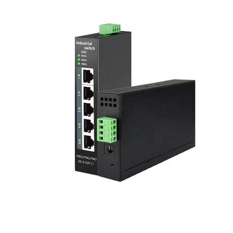 Factory Price Industrial Ethernet Switch Network 10/100mbps Port DIN-RAILSUPPORT Base-T  IP40 Fanless Industrial Network Switch