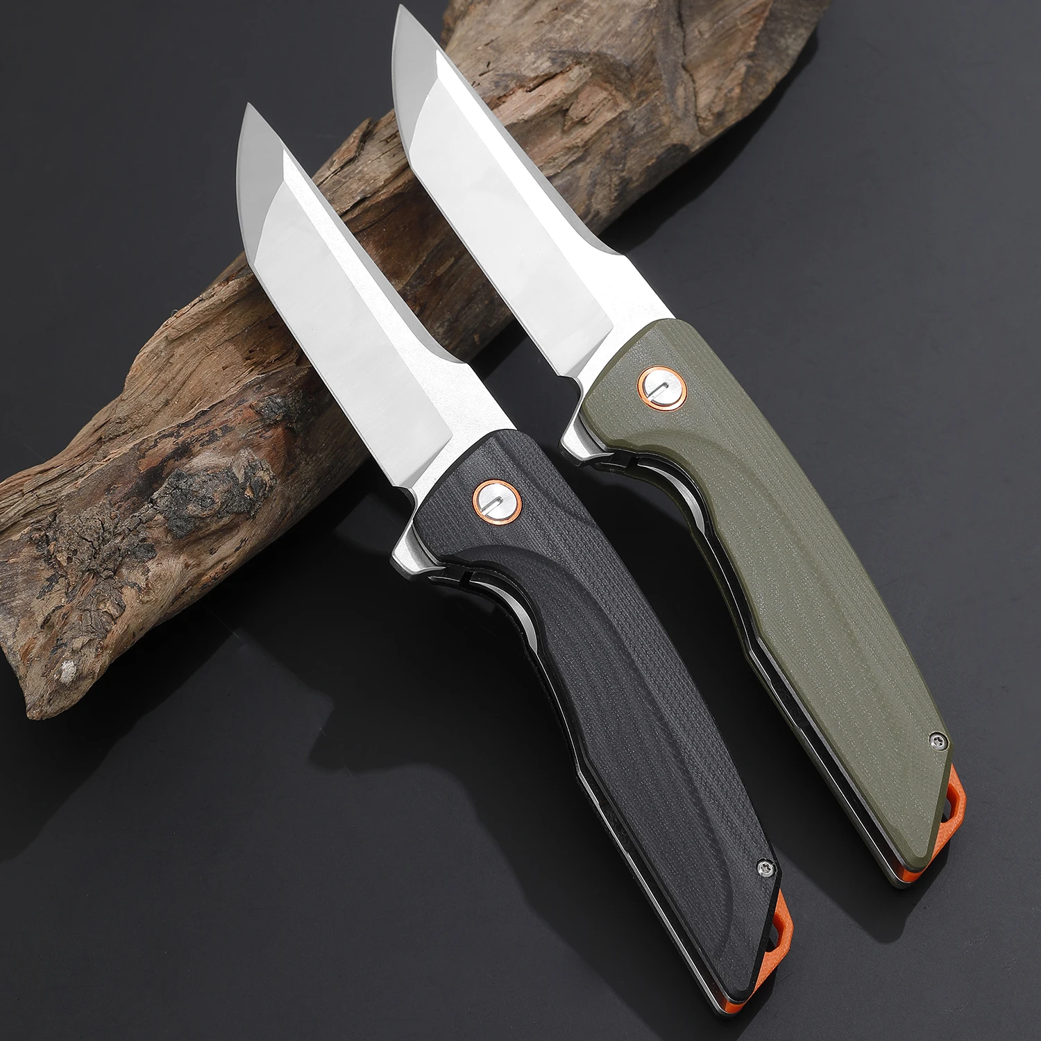 New Fashion Outdoor EDC  8Cr14Mov Survival Folding Hunting Camping Pocket Knife With G10 Handle