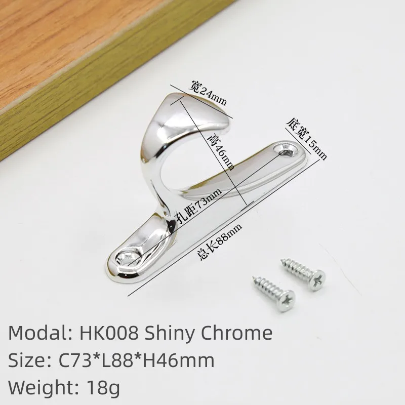 Metal Vintage Double Prong Wall Hanging Hooks Coat Cabinet Clothes Hook wholesale