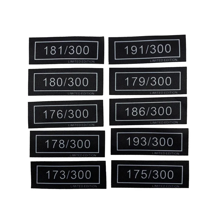 Custom School Number Printed Label Woven Label