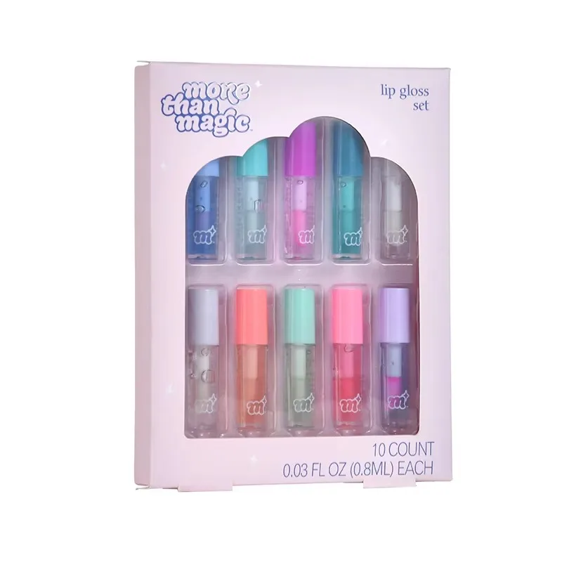 Factory Price Sets Make Up Kit Non Toxic Moisturizing Liquid Lip Liner Girls Toys Kid Lip Gloss Makeup