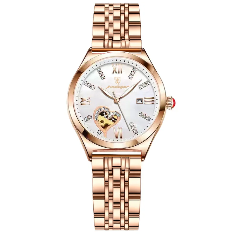 Girl Gift POEDAGAR 320 New Casual Women Watches Stainless Steel Band Business Quartz lady Watch Luminous Pointers