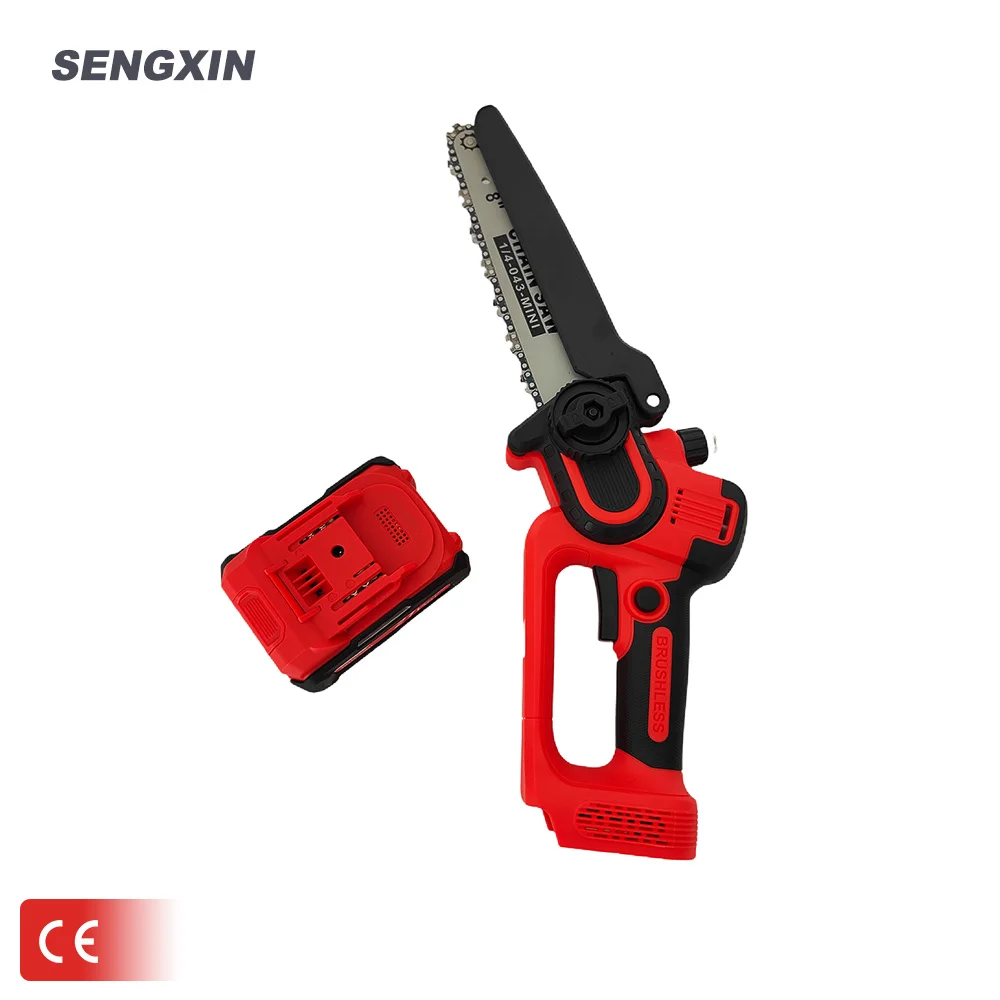 SENGXIN 8 ' 5.0Ah SX-8303 external rotor single-handed lithium chainsaw,  External brushless chainsaw