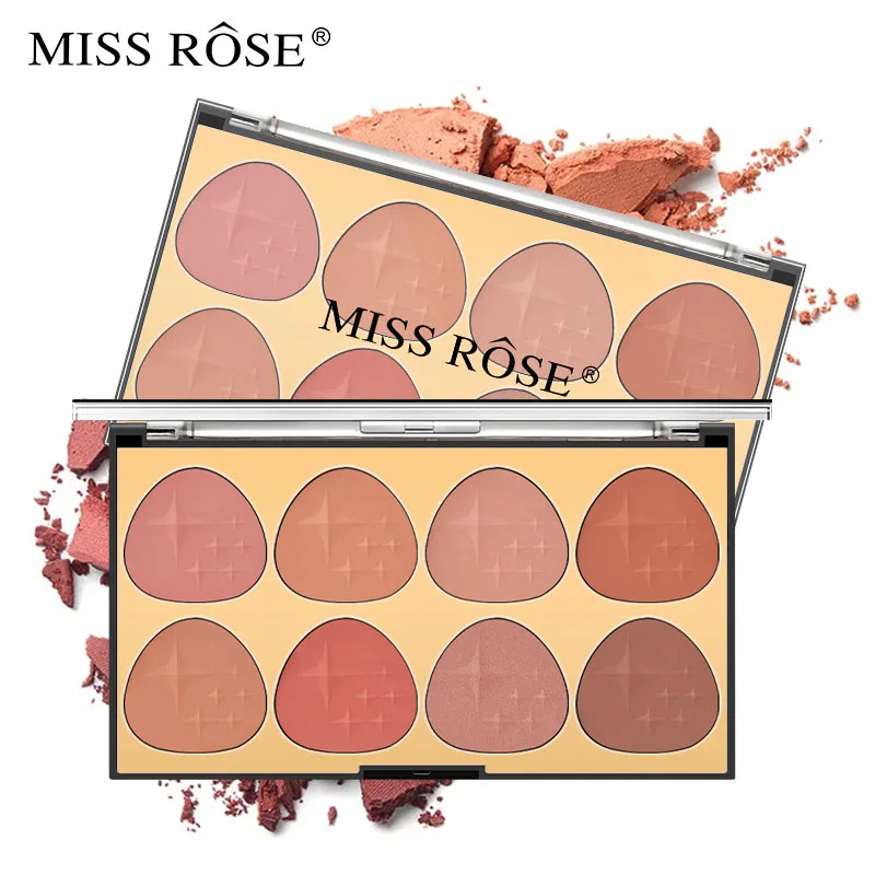 Miss Rose Новинка золотые ювелирные Типсы Румяна Основа осветляющая матовая 8 цветов пластина