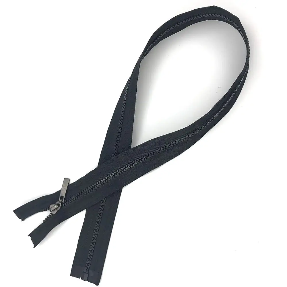 NO.3 Chunky PE Zipper Custom Open Ended zip Plastic Teeth 60cm Resin Zippers