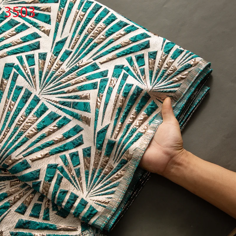 3503 High Quality African Brocade Lace Fabric 2023 Elegant Newly French Mesh Gild Jacquard Lace Fabric for Women Party Dresses