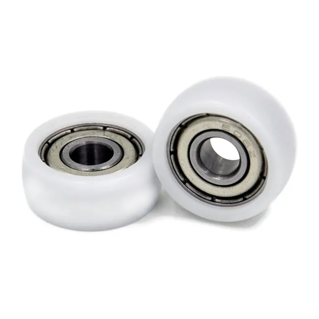BS68924-8 9x24x8MM White And Black POM Nylon Roller For Sliding Gate Payload 25KG Door Window Rollers