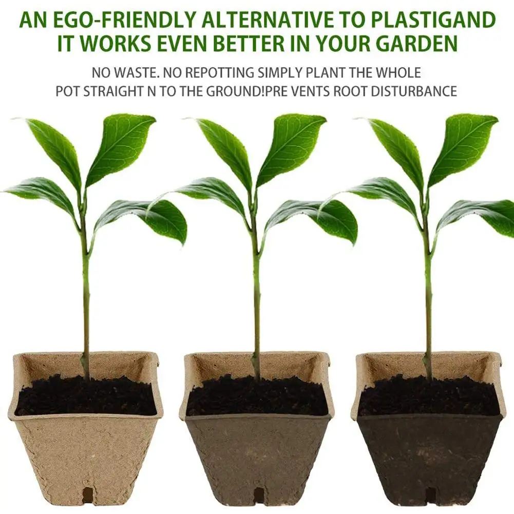 
Seed Starter Tray With 50PCS Seed Seedling Pots 30PCS Labels Biodegradable For Vegetable Seed Sowing Sprouter 