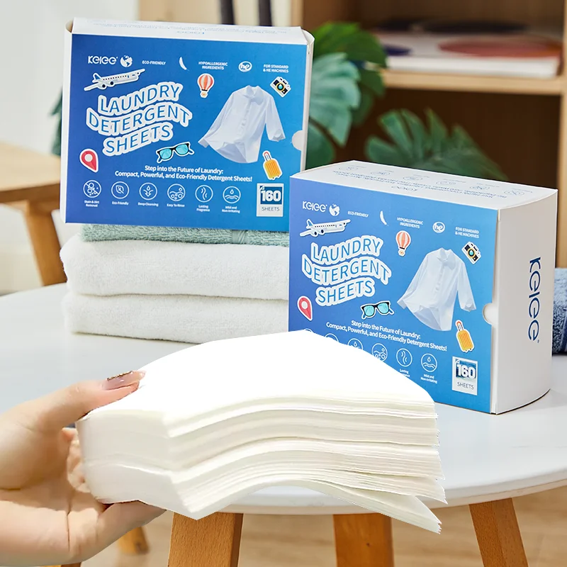 KELEE Eco Friendly laundry Cleaning Sheets Household Cleaning Washing Laundry Sheets Strips