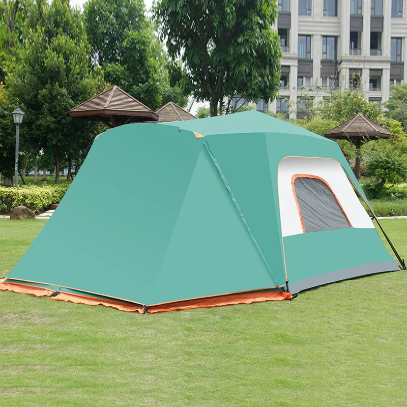 Buy Portable Big Camping Tent Outdoor Camping Camp Tent Waterproof Automatic Family 4 Persons Four-season Tent 105*18*18 TM-ZP58