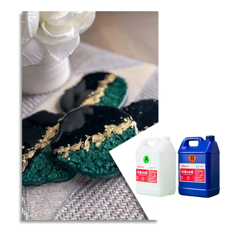 Гладкий твердый изысканный полимерный поднос для рукоделия водонепроницаемый нетоксичный анти-пожелтение AB эпоксидная смола для покрытия и изготовления подставок