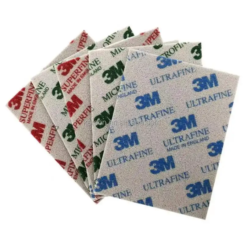 3M 02600 02601 02602 02604 02606 Mircrofine Grit Alumina Frosted Glass Abrasive Pad Softback Sanding Sponge