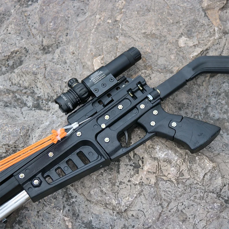 Hot Selling Fishing Hunting Equipment Slingshot With 8-Strands Rubber Bands