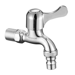 Chromed Single Hole Wall Mounted Washing Machine Water Tap Modern Brass Quick Open Outdoor Garden Bathroom Accessories Bibcock