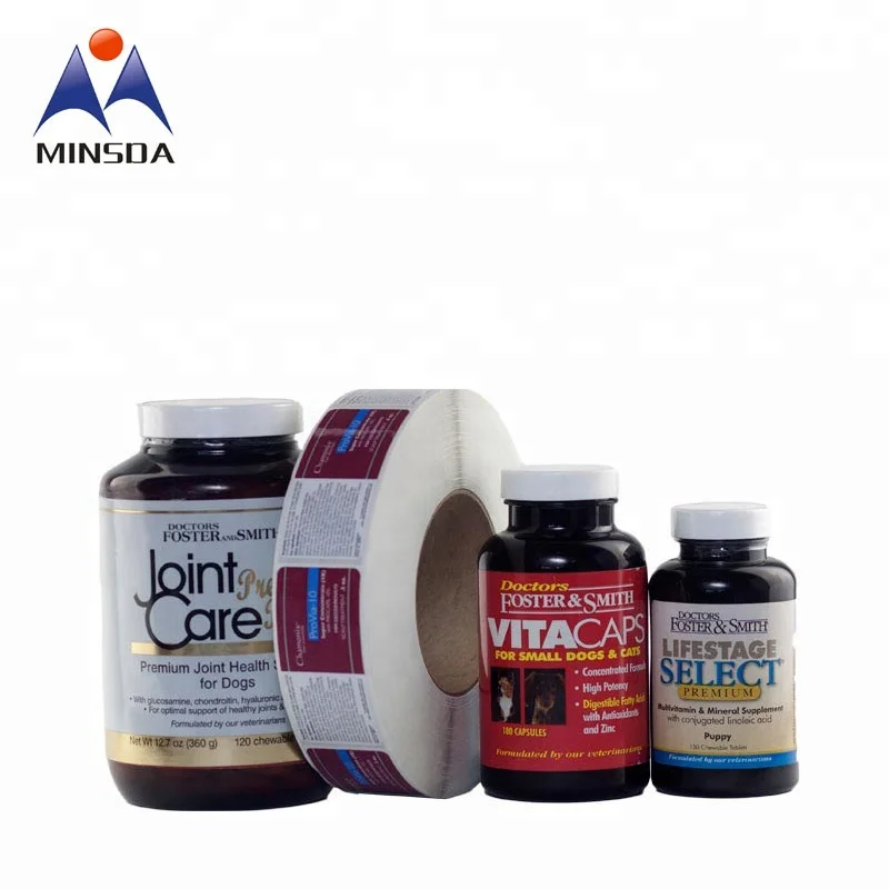 Minsda Custom High Quality Waterproof Daily Chemical Bottle Label Vial Sticker Factory Wholesale