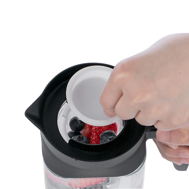 sale manufacturing BPA free square clear glass cold fruit infusion jug water pitcher carafe with handle