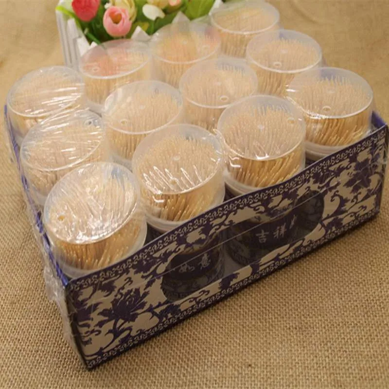 Best Price Plastic Bottle Bamboo Toothpicks Disposable Wooden Dental Toothpicks