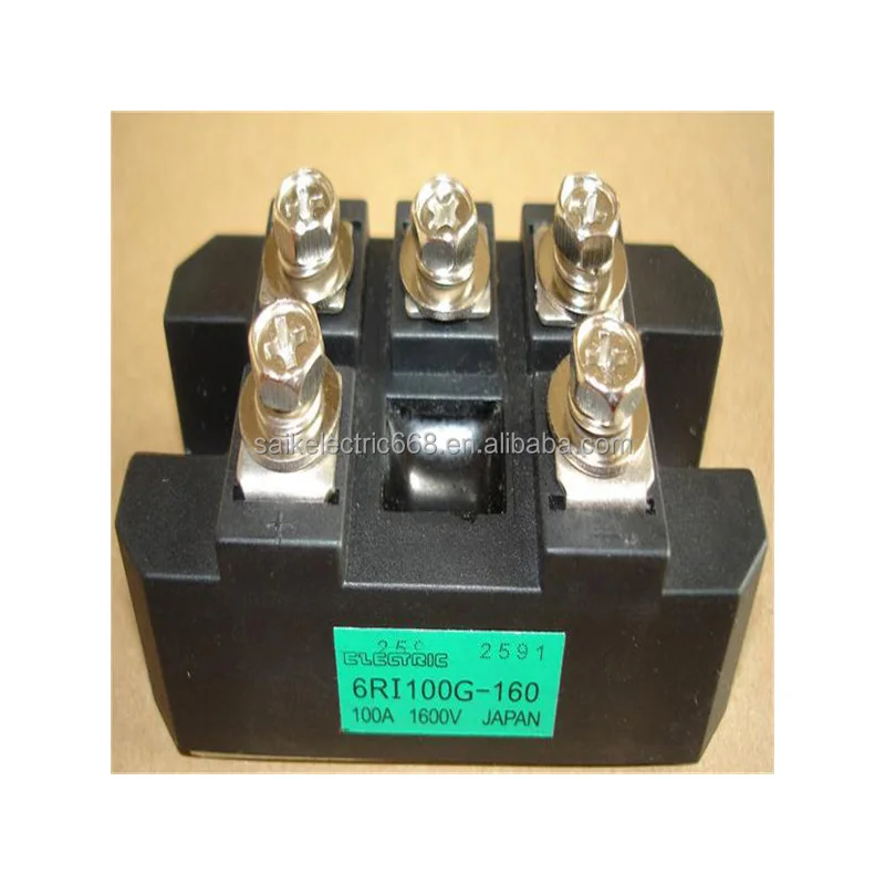 Electric Equipment Phase Diode Bridge Rectifier Thyristor Scr Half Controlled Rectifier Bridge 6RI75P-160