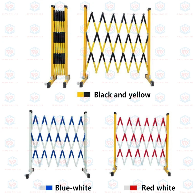 Temporary Steel Traffic Barrier Retractable Telescopic Isolation Fence for outdoor Working Environment