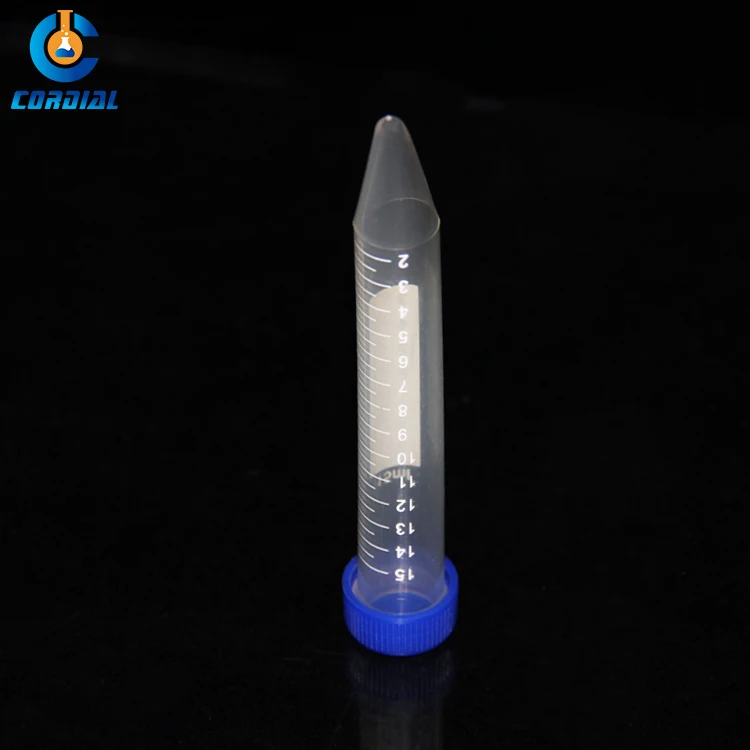 CDB010 CORDIAL plastic centrifuge tube High quality Factory Price Conical Bottom 15 ml  for Lab