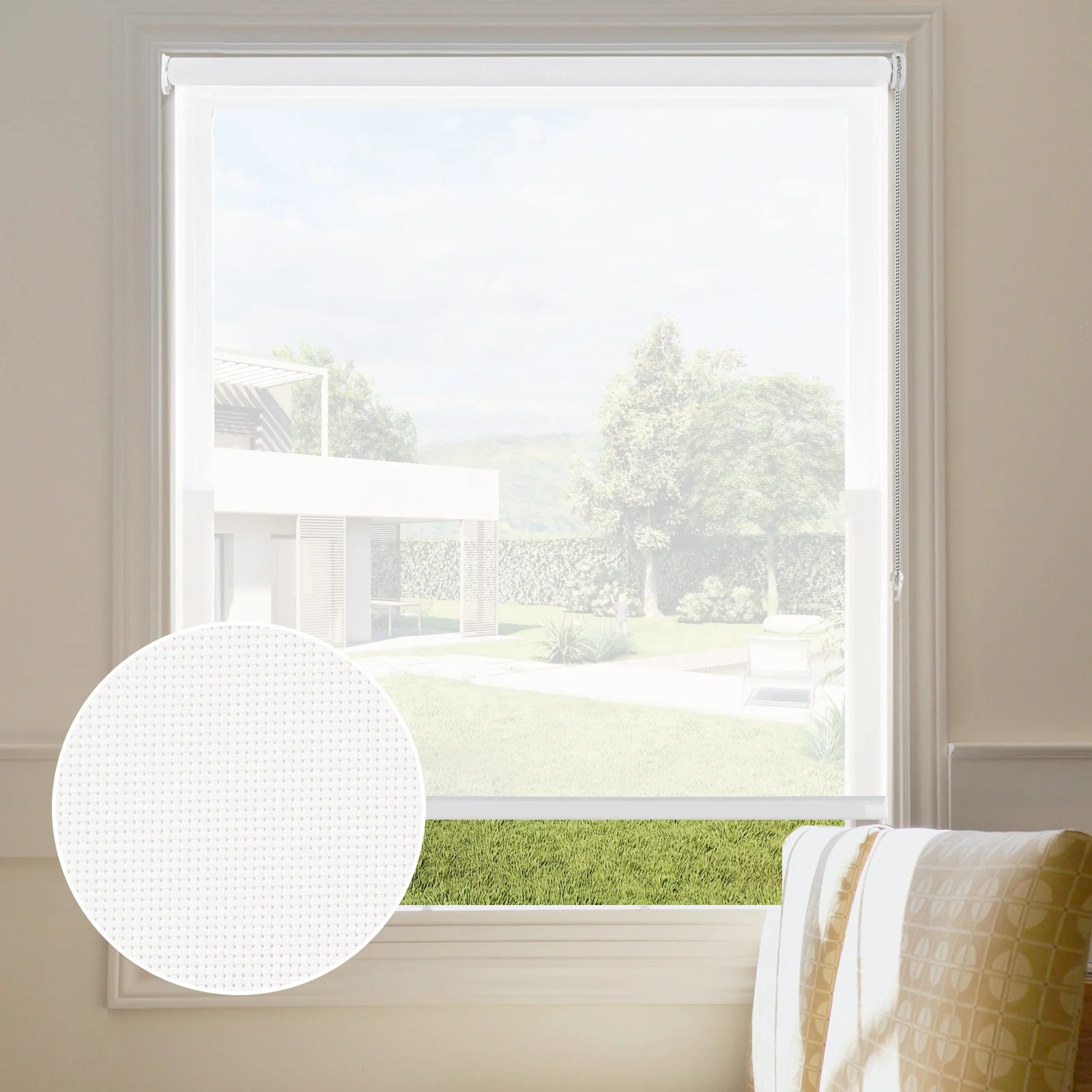 Hot Sale Factory Price Light Filtering Blackout 5% Openness Roller Shade Manual Control Solar Indoor Roller Blinds