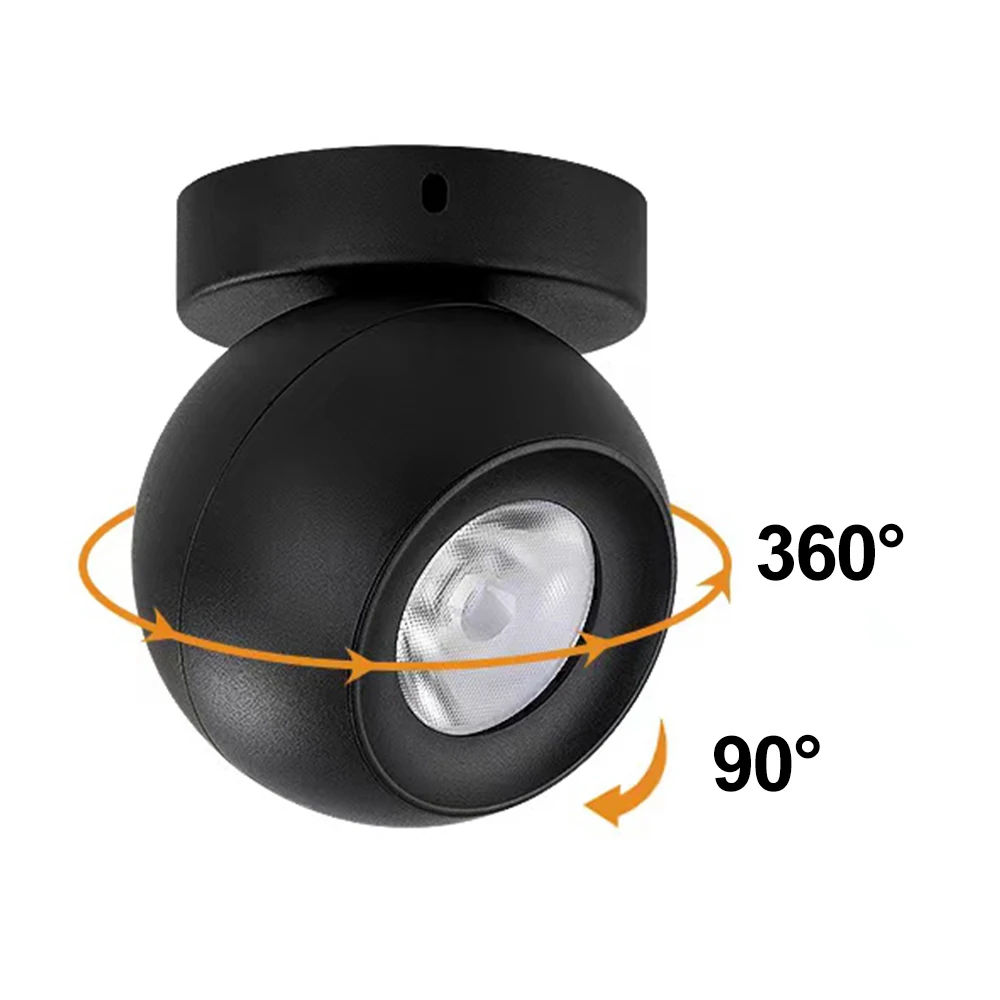 ERDU Wholesale Price Indoor Lighting Surface Mounted Led Downlight 7w 12w Led Ball Cob Spotlight