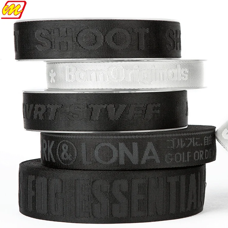 Factory custom jacquard twill polyester nylon webbing  strap