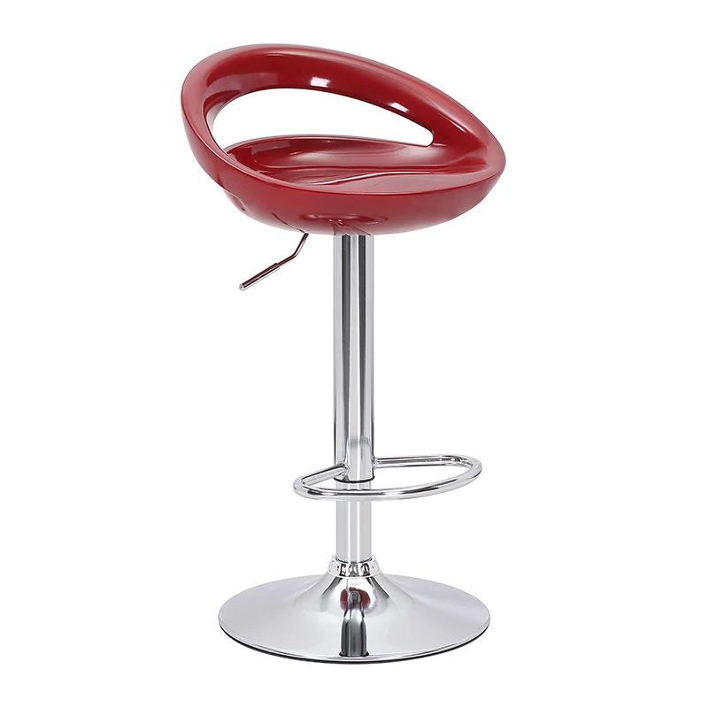 Регулируемая высота стильный прочный черный пластиковый высокий стул для бара и кафе кухни современный