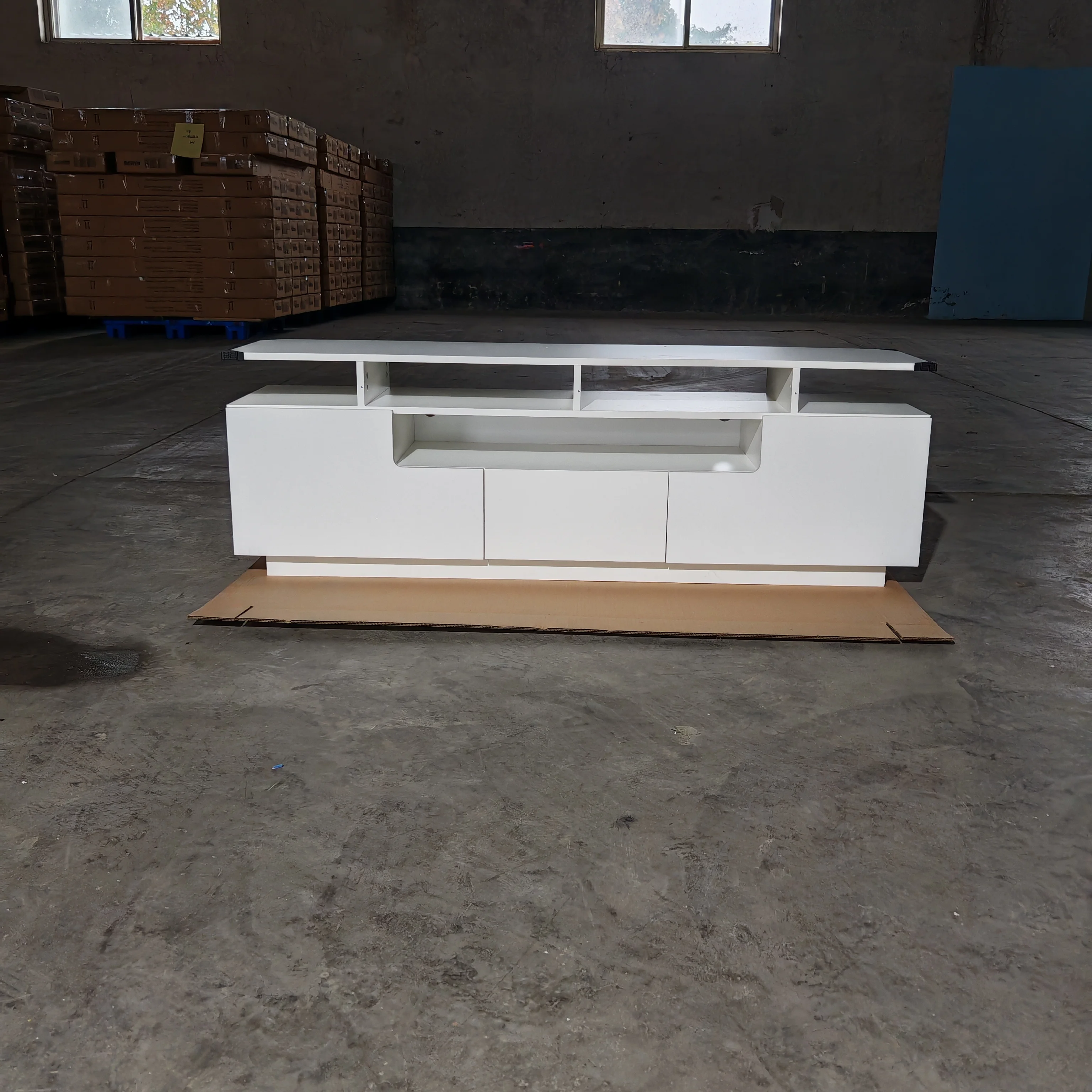 LED Tape Light With Remote-control Unit  TV Stand for TVs  Panel Wood Television Cabinet Living Room & Bedroom Home Furniture