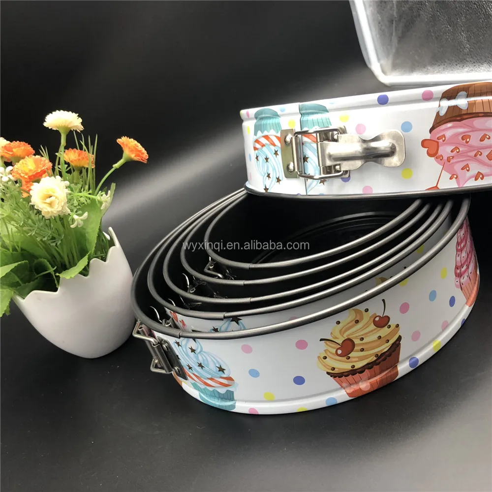 
2018 Hot -sale Products Color Decals Carbon Steel Non-stick 7/8/9/10/11inch Spring form Set 