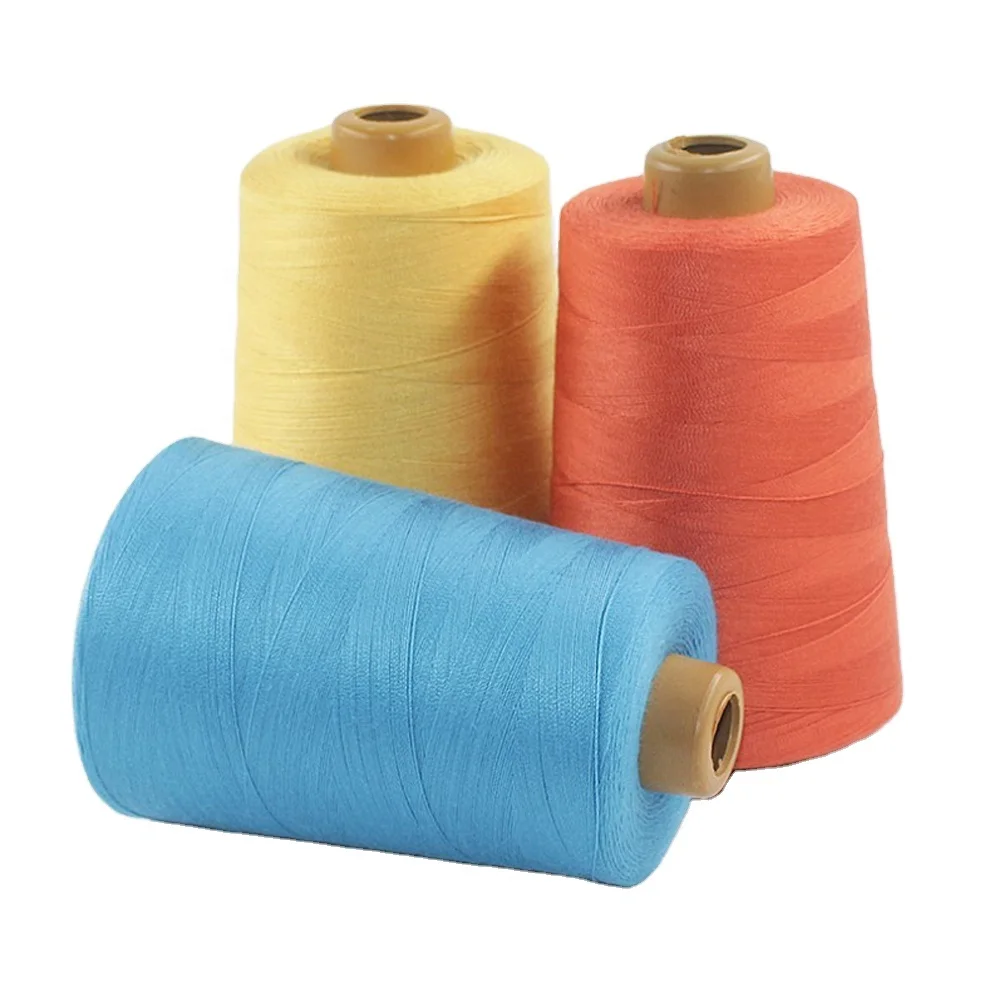 Textile Sewing Thread 100% Polyester Spools 40/2 3000 yards/cone Spools Overlock Cone for Hand&Machine Sewing