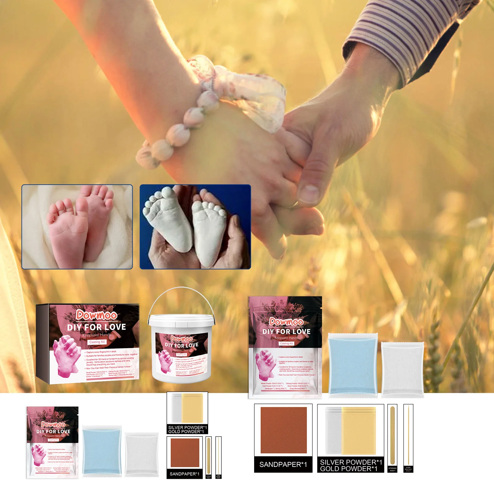 3d hand casting kit alginate impression powder hand casting kit 3d gift hand moulding kit