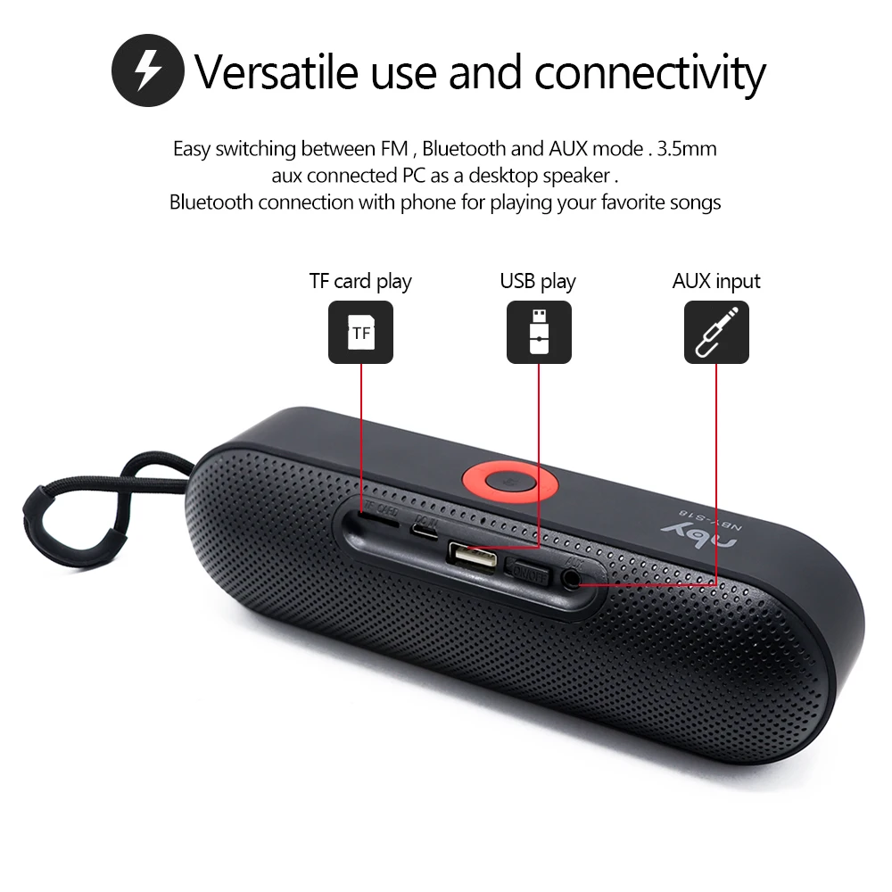 good quality home music smart bt multimedia subwoofer active portable wireless mini speaker with FM Radio