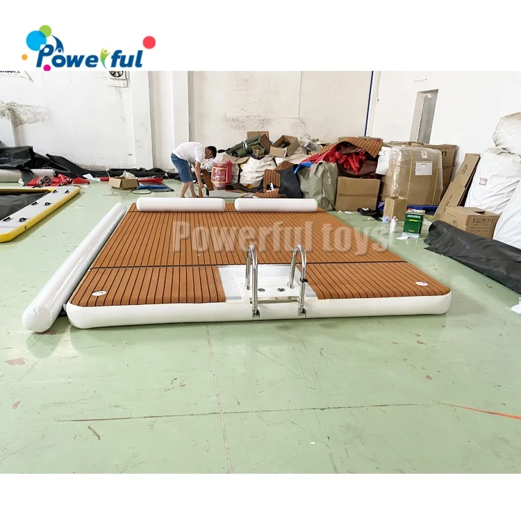 Inflatable swim Jet-ski dock floating pontoon platform for sea